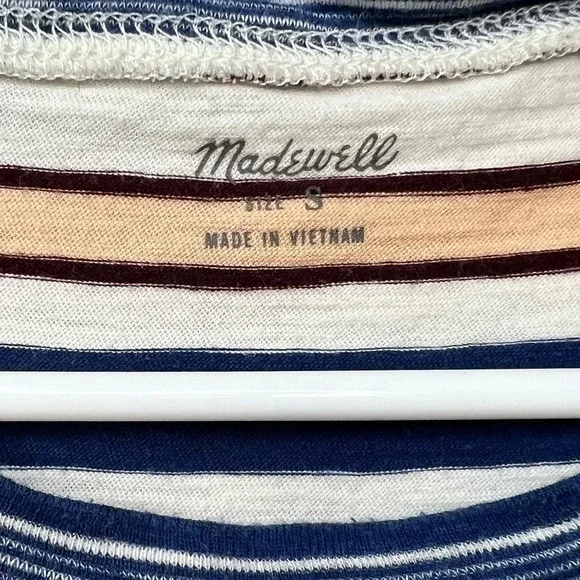 Madewell Whisper Cotton Ringer Tee in Victor Stripe Small - Picture 5 of 8